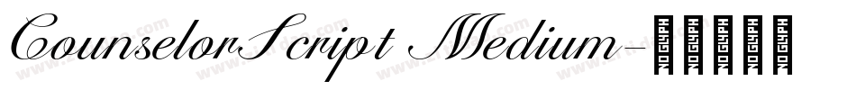 CounselorScript Medium字体转换